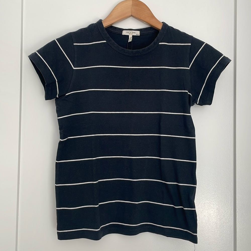 Rag & Bone Striped Tee (Black Multi)